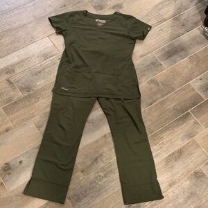 Grey's Anatomy Dark Green Scrub Top and Pants